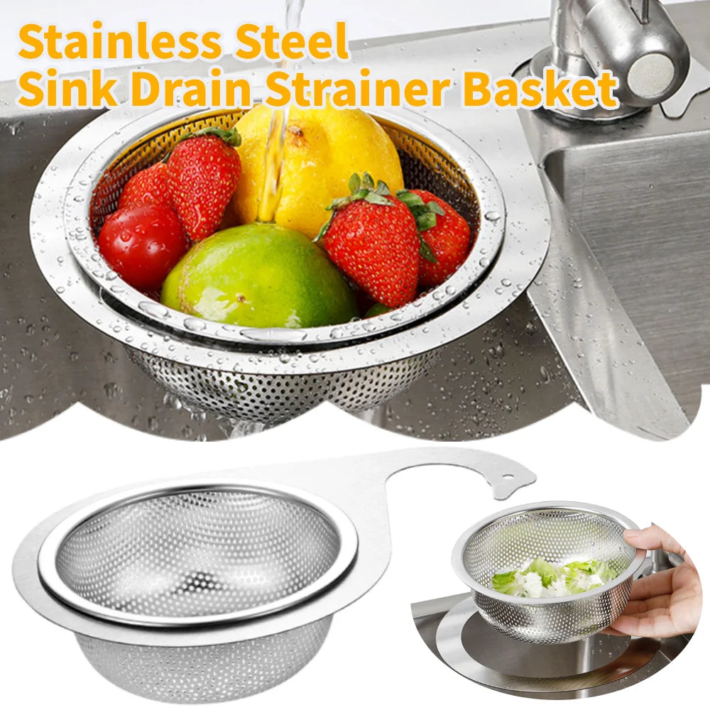 Stainless Steel Colander Drain Basket for Dry Wet Separation