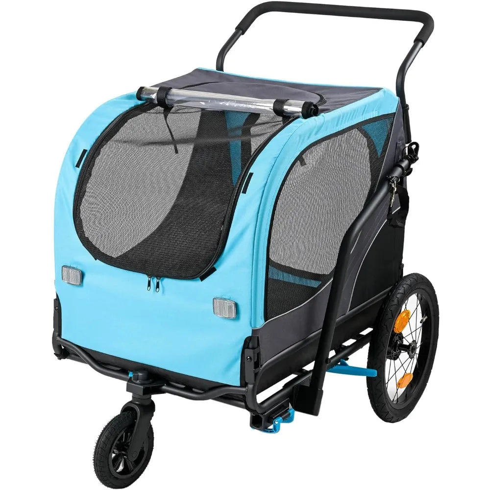 Two In One Pet Bike Trailer And Foldable Dog Stroller