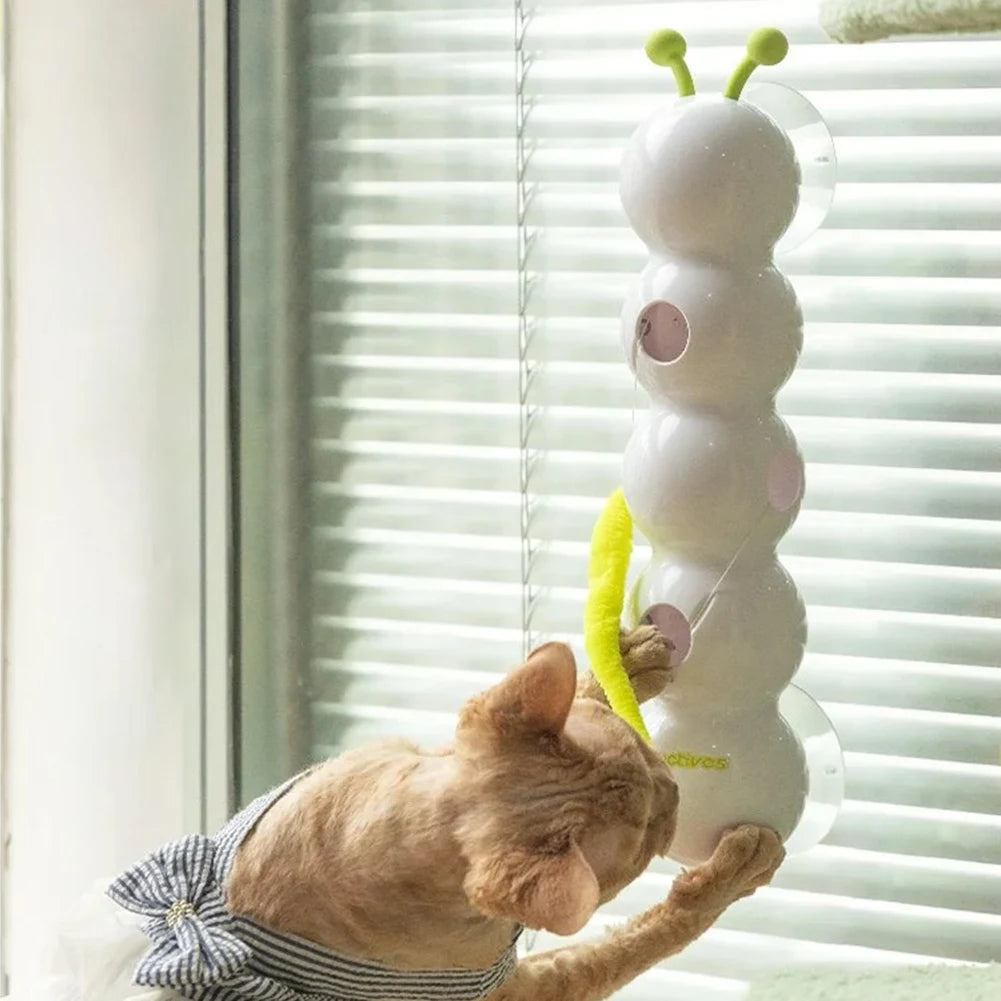 JOCESTYLECN Caterpillar Interactive Cat Toy Wack A Worm