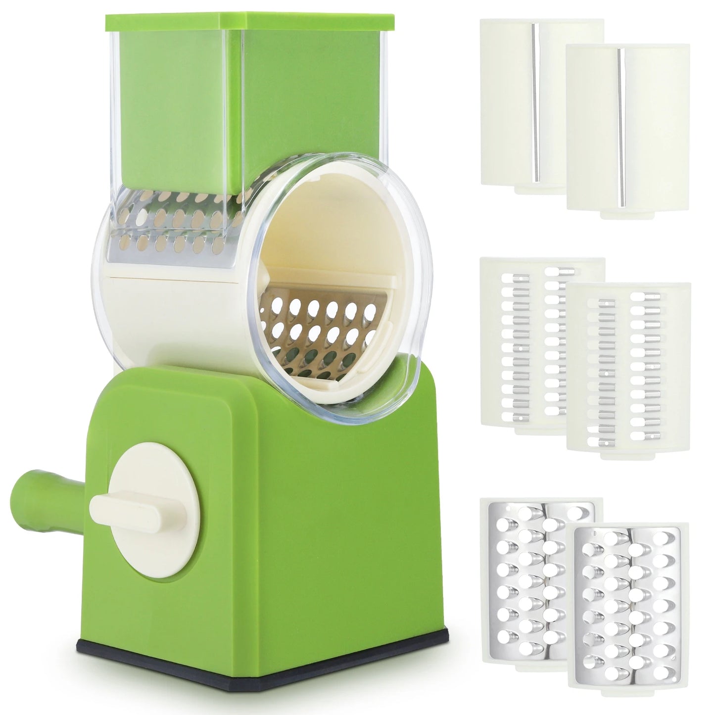 Three In One Rotary Cheese Grater And Vegetable Slicer