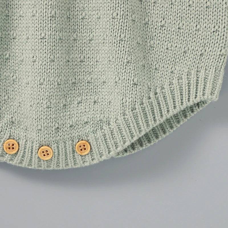 Unisex Baby Bodysuits Long Sleeve Knitted Onesie Outfit