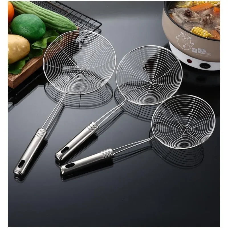 Stainless Steel Frying Strainer Skimmer Spoon For Kitchen
