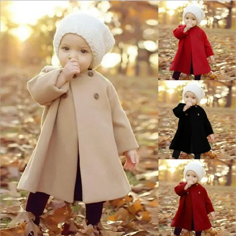 Korean Style Baby Girls Coat Long Sleeve Outerwear Autumn