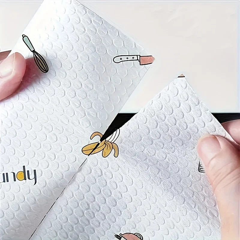 Guangdong Nonwoven Kitchen Tissue Roll 400 Sheets Disposable Dual Wet and Dry Dishcloth