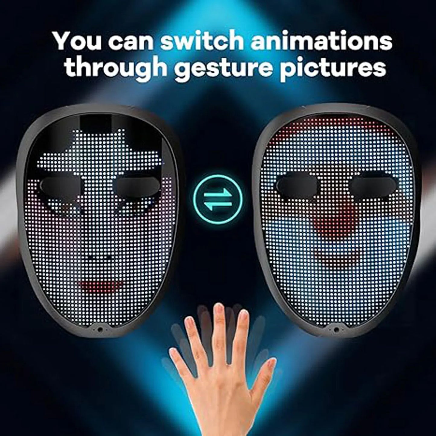 Bluetooth LED Mask With App Control For Animated GIFs