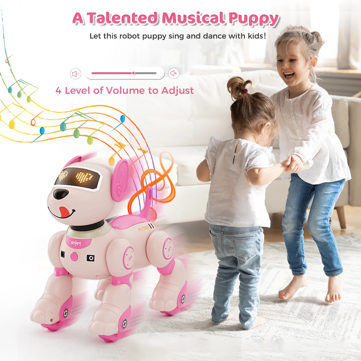 VATOS Robot Dog Toy For Kids Remote Control Touch Sensor