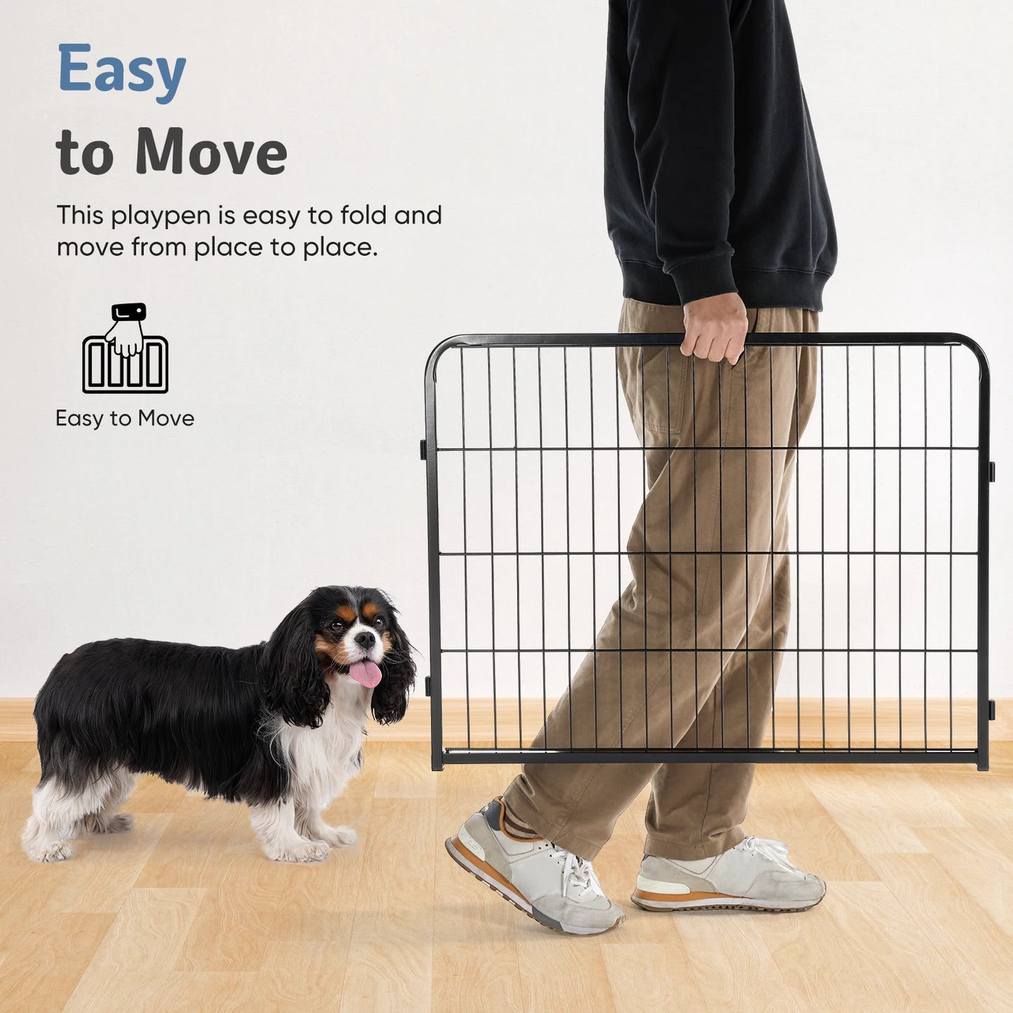 Heavy Duty Metal Dog Playpen for Indoor and Outdoor Use