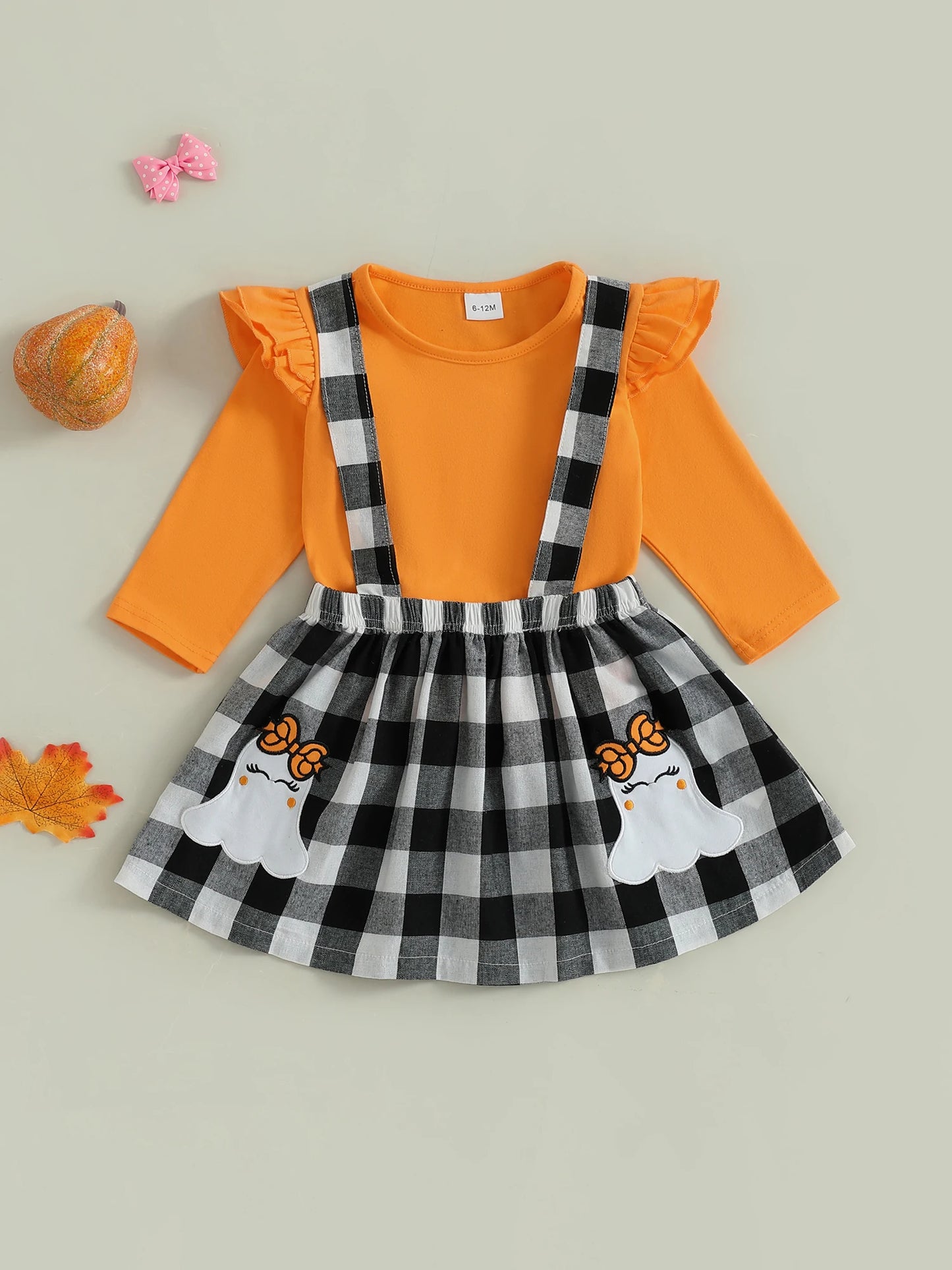 Guangdong Cute Bunny Print Infant Denim Overall Skirt Set