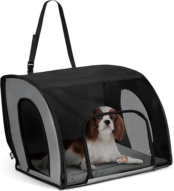 KH Pet Products Enclosed Dog Car Seat Travel Carrier
