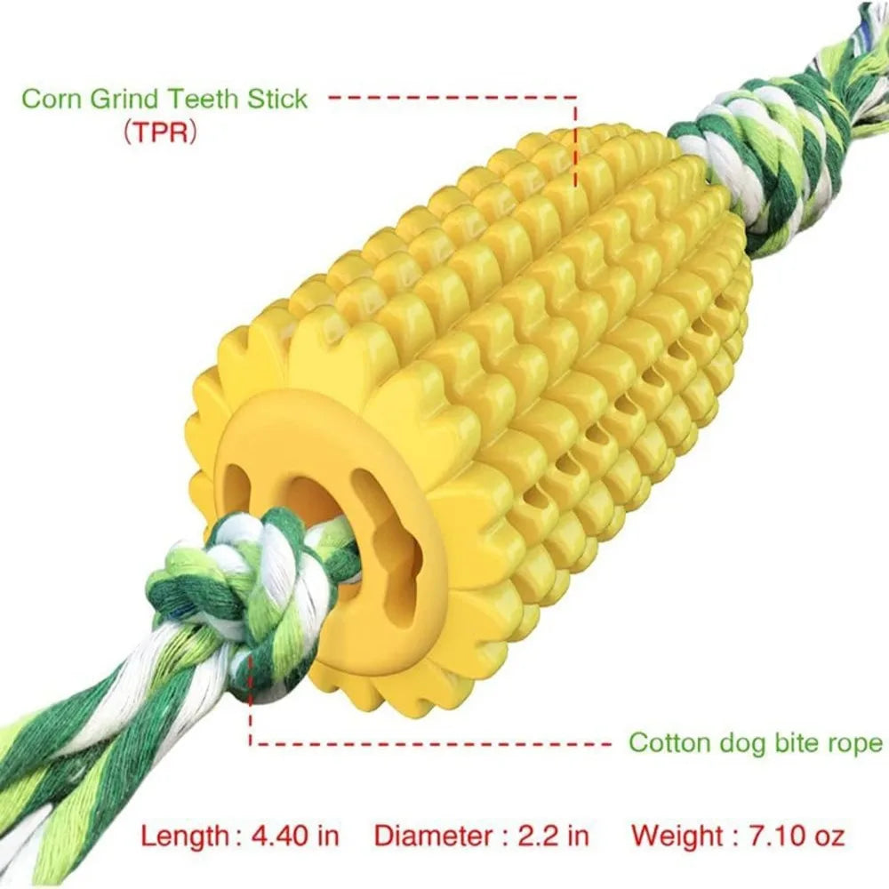 QIZHIKUAJINGH Aggressive Chewers Squeaky Corn Stick Toy