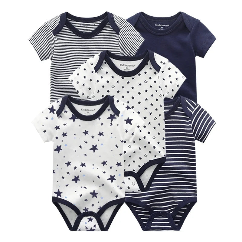 Kiddiezoom Cartoon Baby Bodysuits 100 Percent Cotton