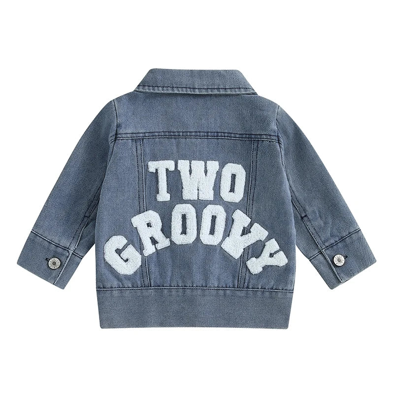 Pudcoco Kids Denim Jacket With Embroidered Patchwork Detail