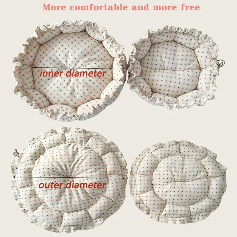 Henan Soft Cat Bed Adjustable Cushion Round Warm