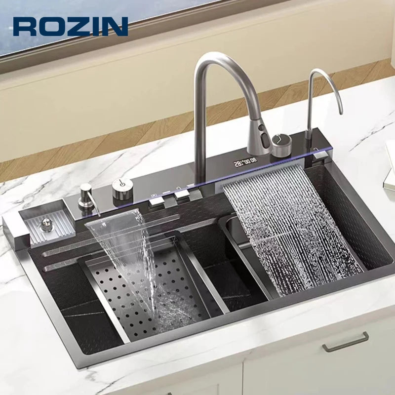 Rozin 304 Stainless Steel Kitchen Sink Waterfall Faucet