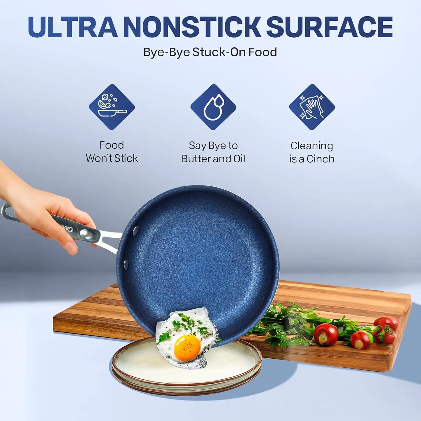 XMSJH Nonstick Cookware Set Pots And Pans Oven Safe