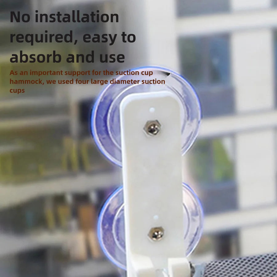 Assembly Free Folding Cat Hammock With Plush Mesh Platform