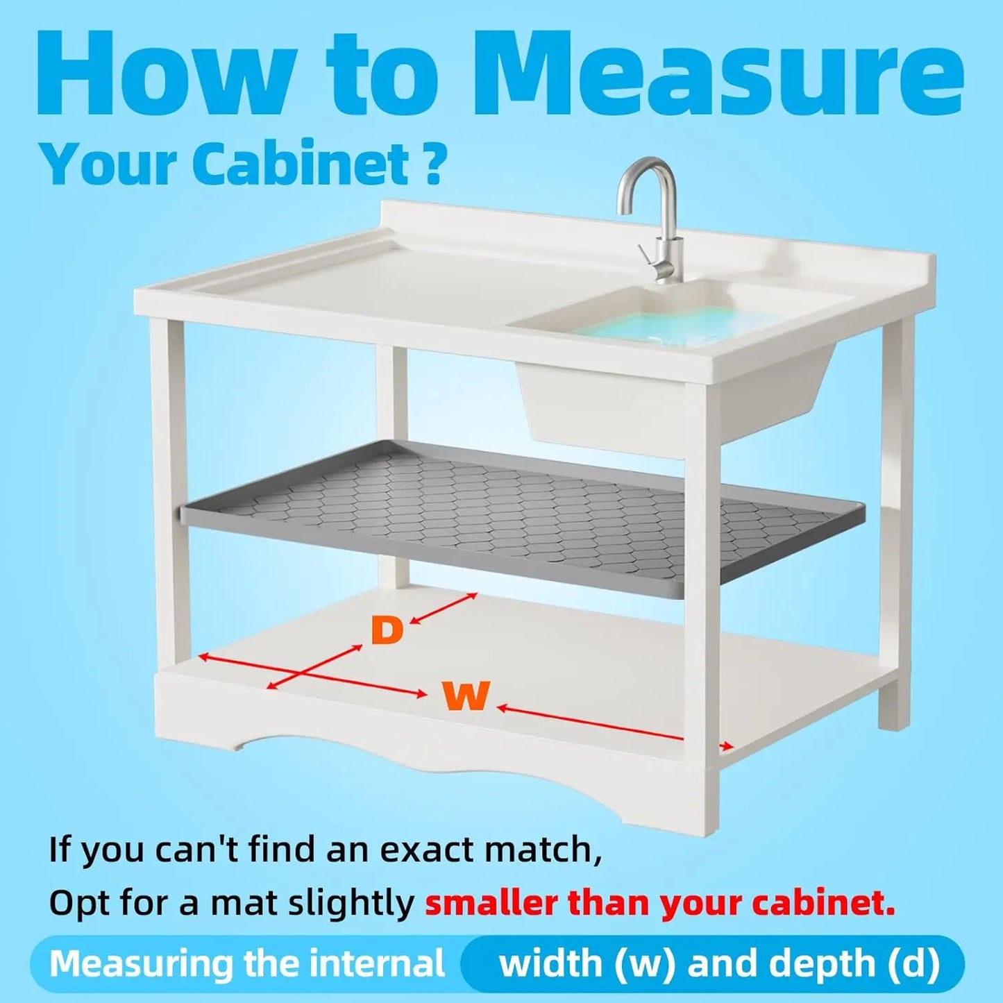 Hign-concerned Waterproof Silicone Under Sink Mat Liner