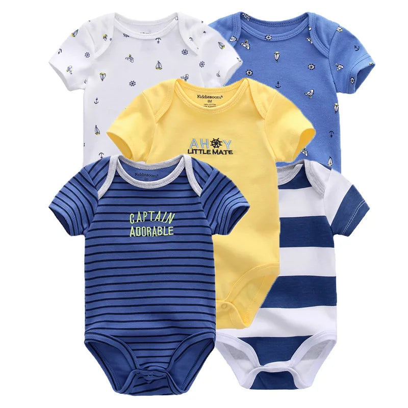 Kiddiezoom Cartoon Baby Bodysuits 100 Percent Cotton