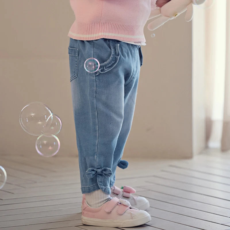 Dave Bella Girls Denim Jeans Soft Elastic Casual Pants