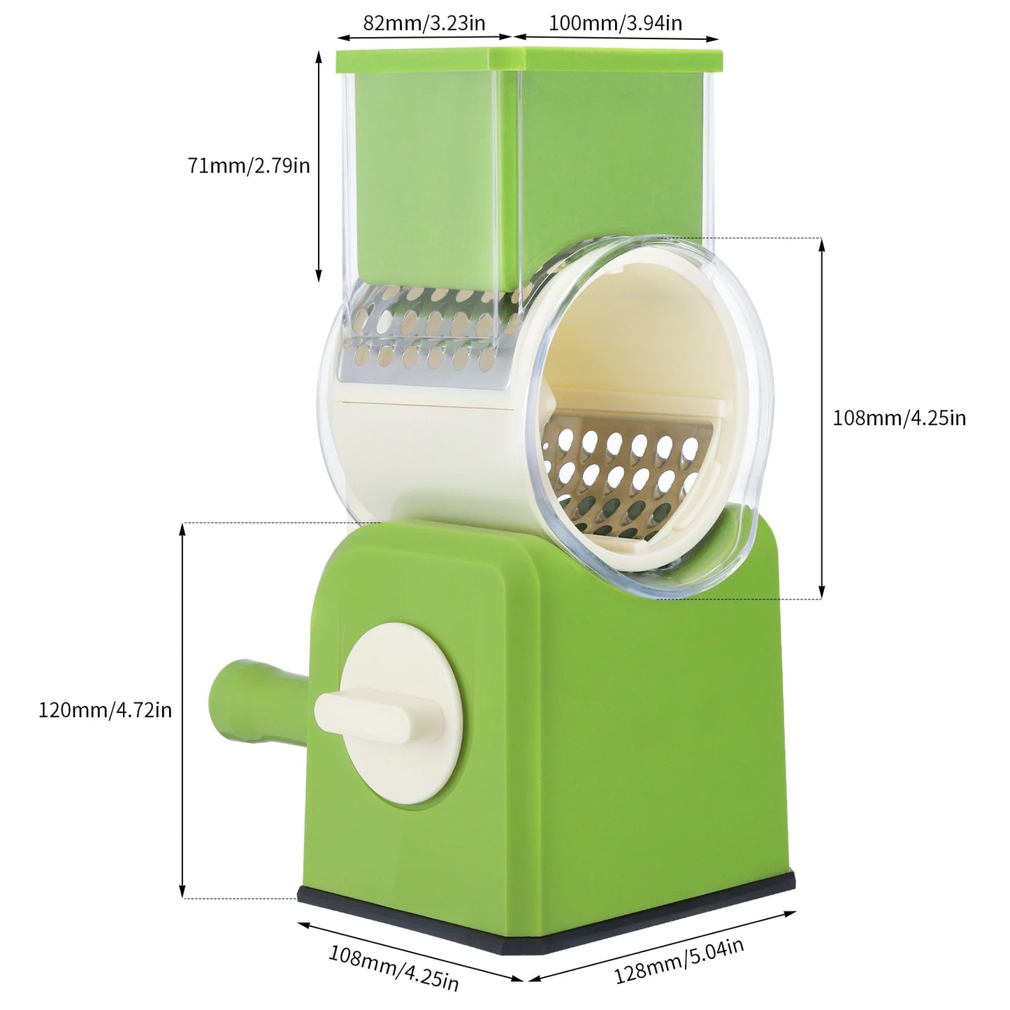 Three In One Rotary Cheese Grater And Vegetable Slicer
