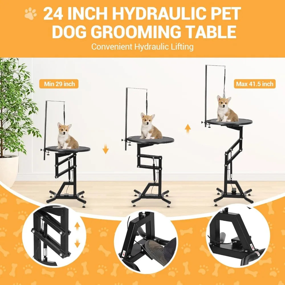 Hydraulic Lift Pet Grooming Table with 360 Degree Rotation