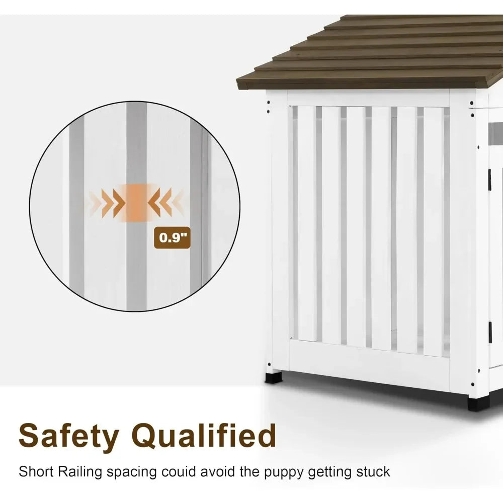 Guangbai Wooden Dog House Kennel For Small And Medium