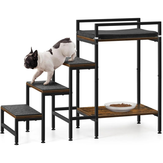 Dog Door Pet Window Perch With Stairs For Small Dogs Cats