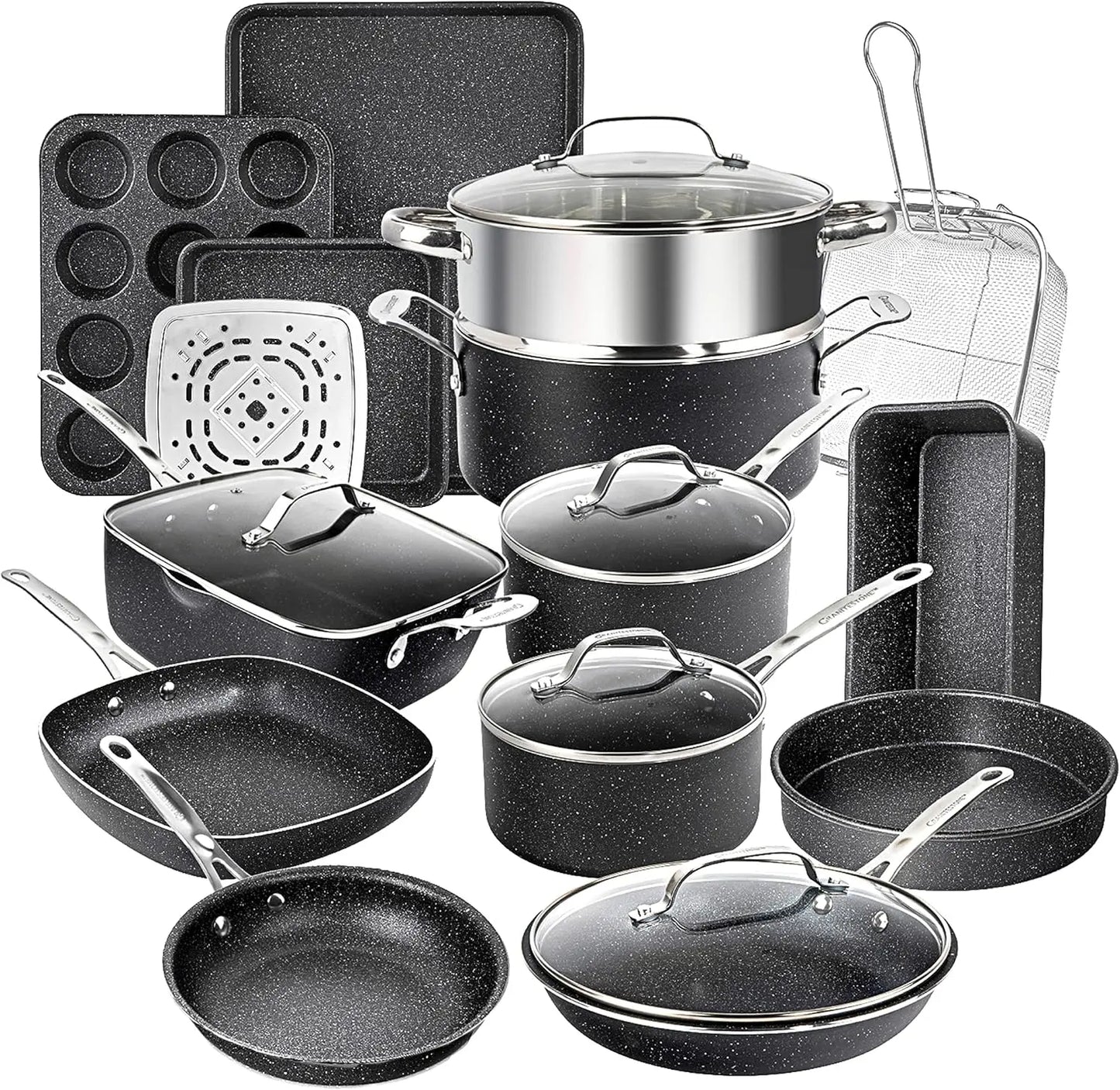 XMSJH Nonstick Cookware Set Pots And Pans Oven Safe