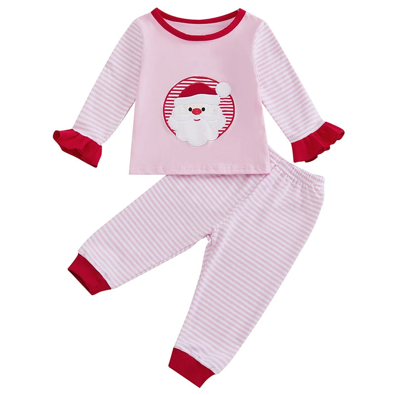 Festive Toddler Santa Claus Christmas Set With Striped Pants