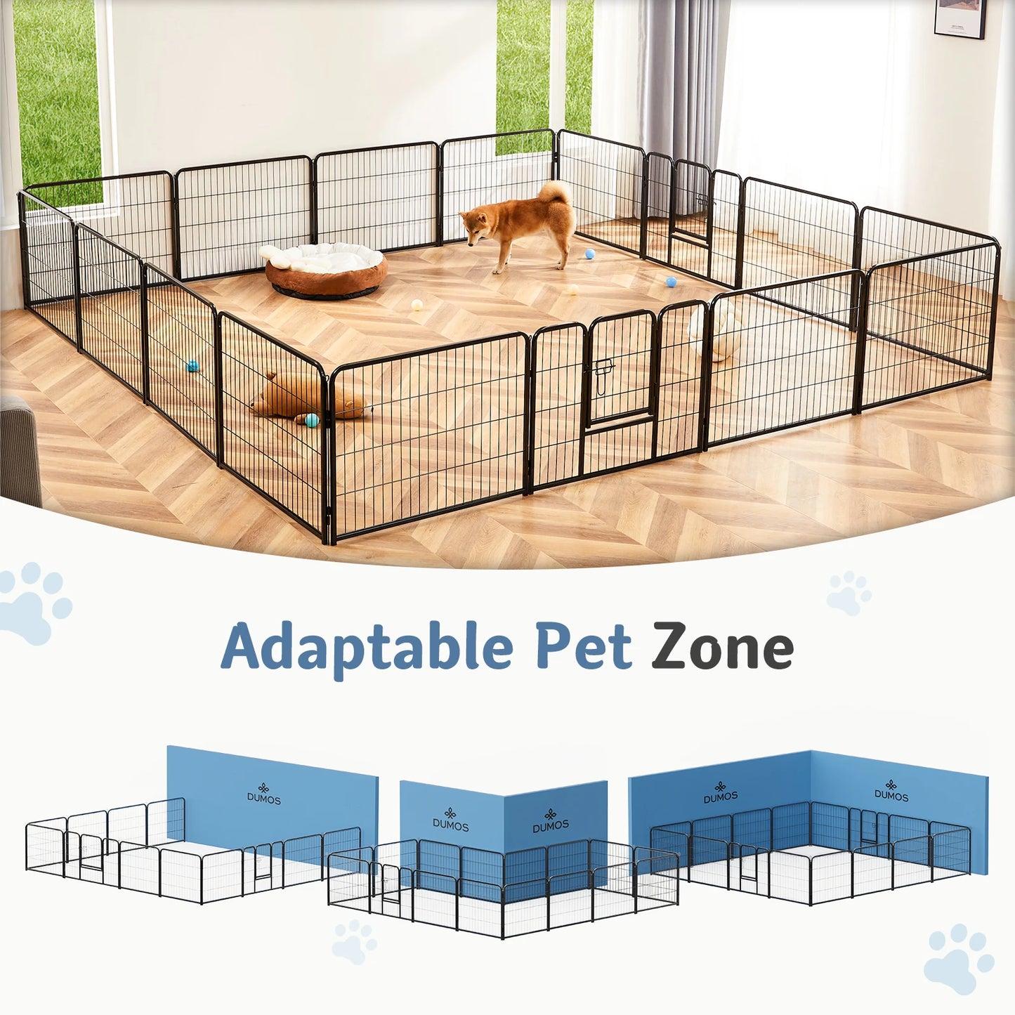Heavy Duty Metal Dog Playpen for Indoor and Outdoor Use