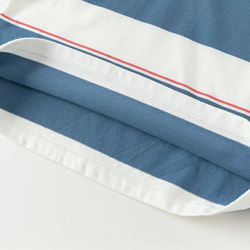 Dave Bella Boys Long Sleeve Spring Polo Shirt Stripe Cotton