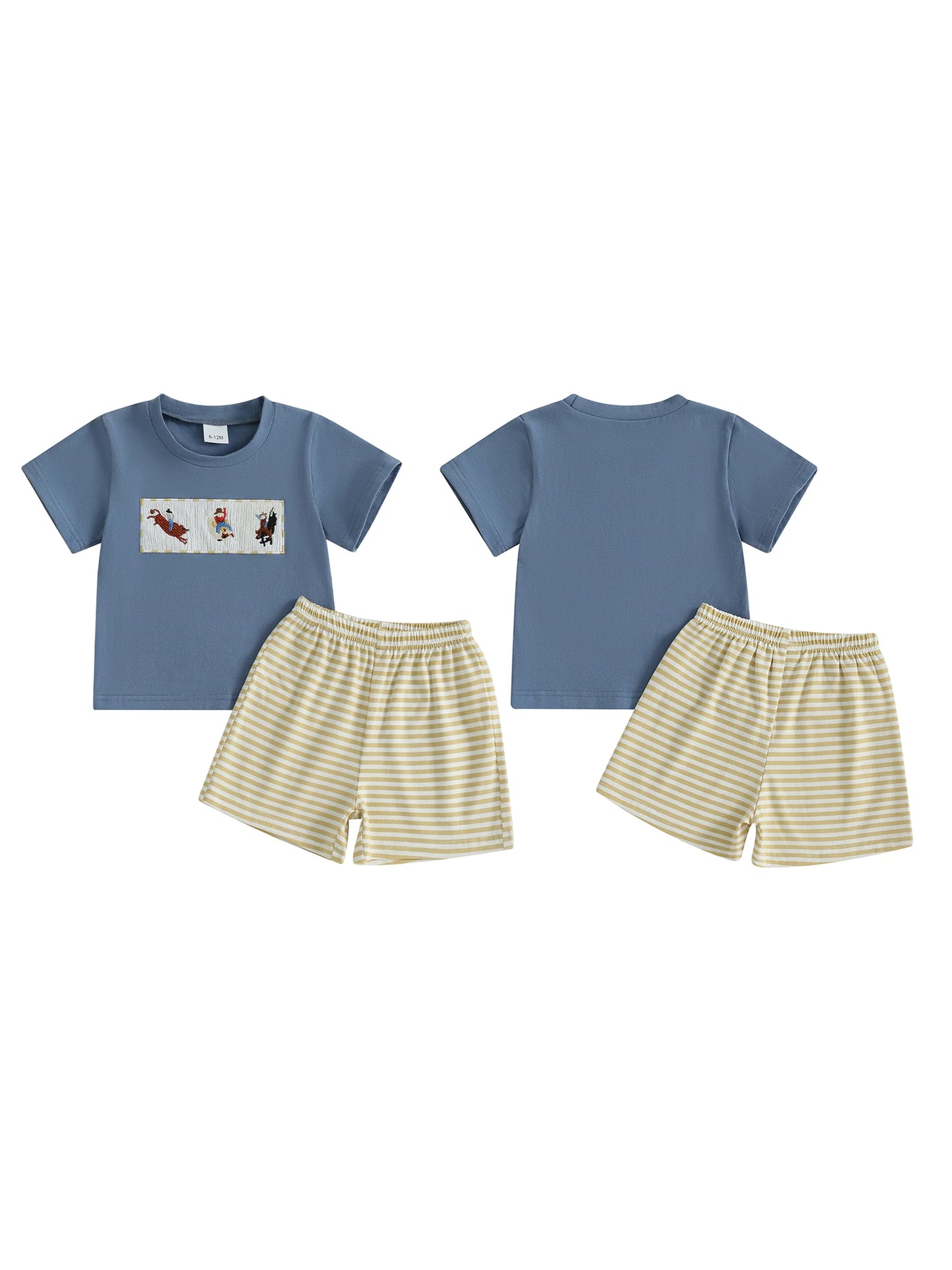 Guangdong Toddler Cowboy Style Shirt And Shorts Set