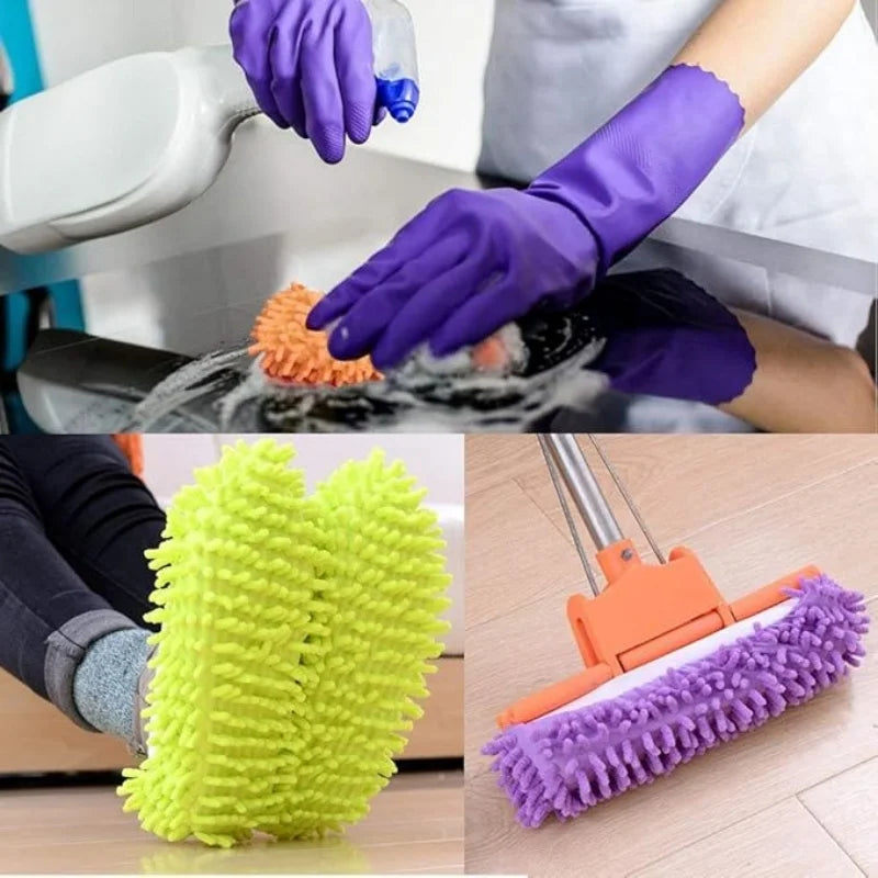 Zhejiang CN Microfiber Mop Slippers Reusable Dust Mop For Floor Cleaning Home Kitchen Bathroom