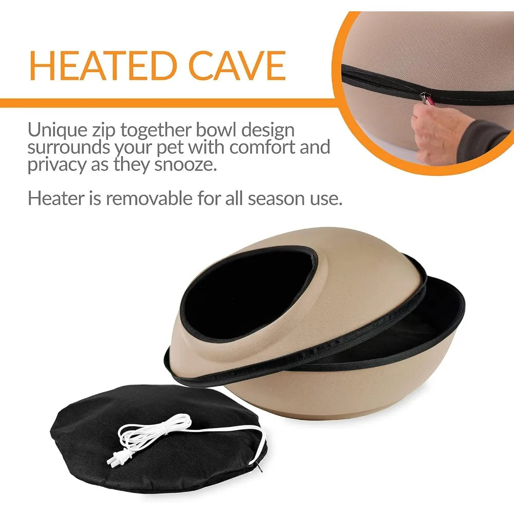 KH Pet Products Thermo Kitty Heated Cat Bed Cave Pod