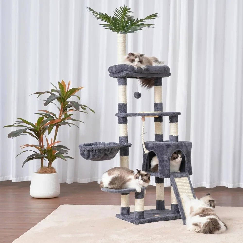 Tibet Cat Tree Tower For Indoor Cats With Plush Perches