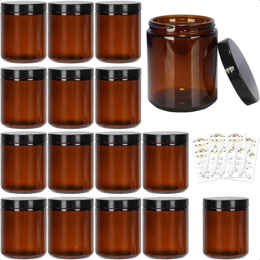 Hign-concerned Glass Jars With Lids 15 Pack For Storage