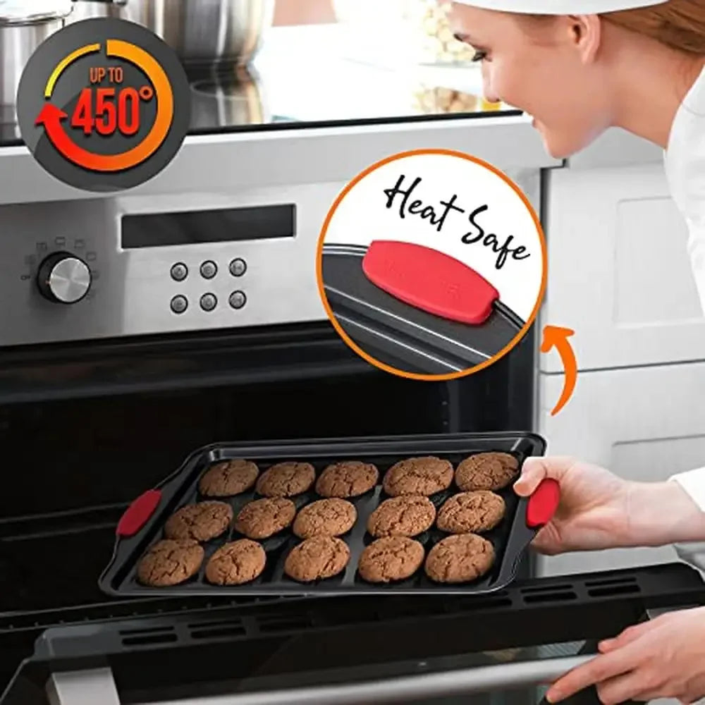 Non-Stick Cookware Set with Silicone Handles for Universal Cooking