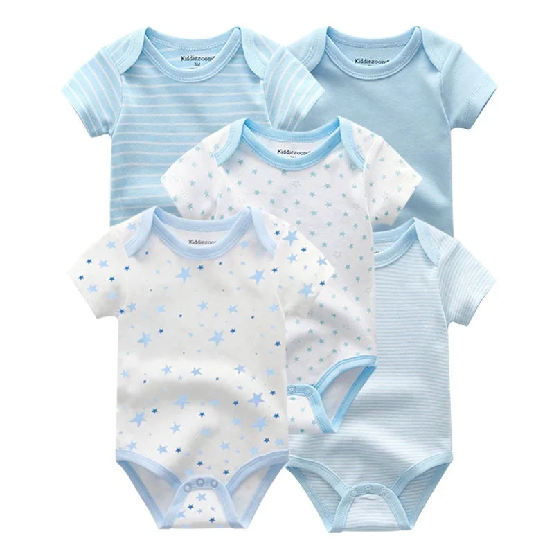 Kiddiezoom Cartoon Baby Bodysuits 100 Percent Cotton