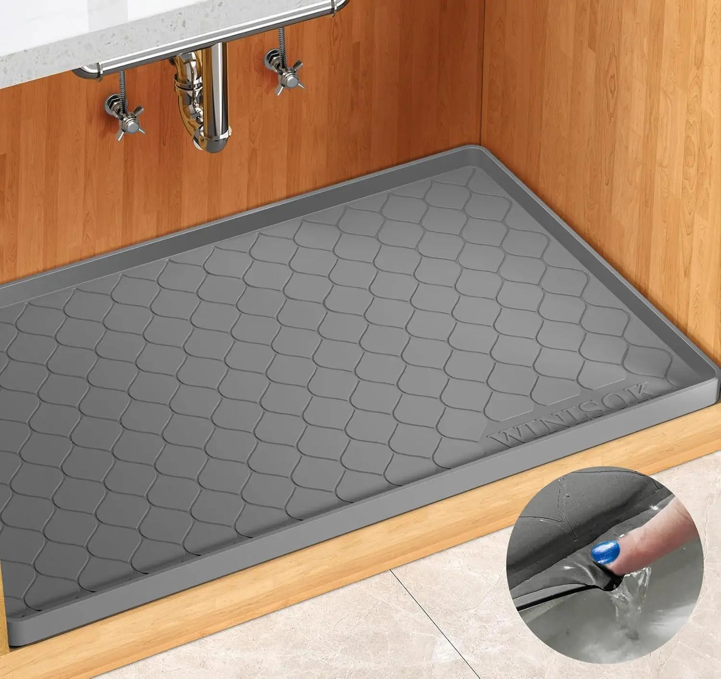 Hign-concerned Waterproof Silicone Under Sink Mat Liner
