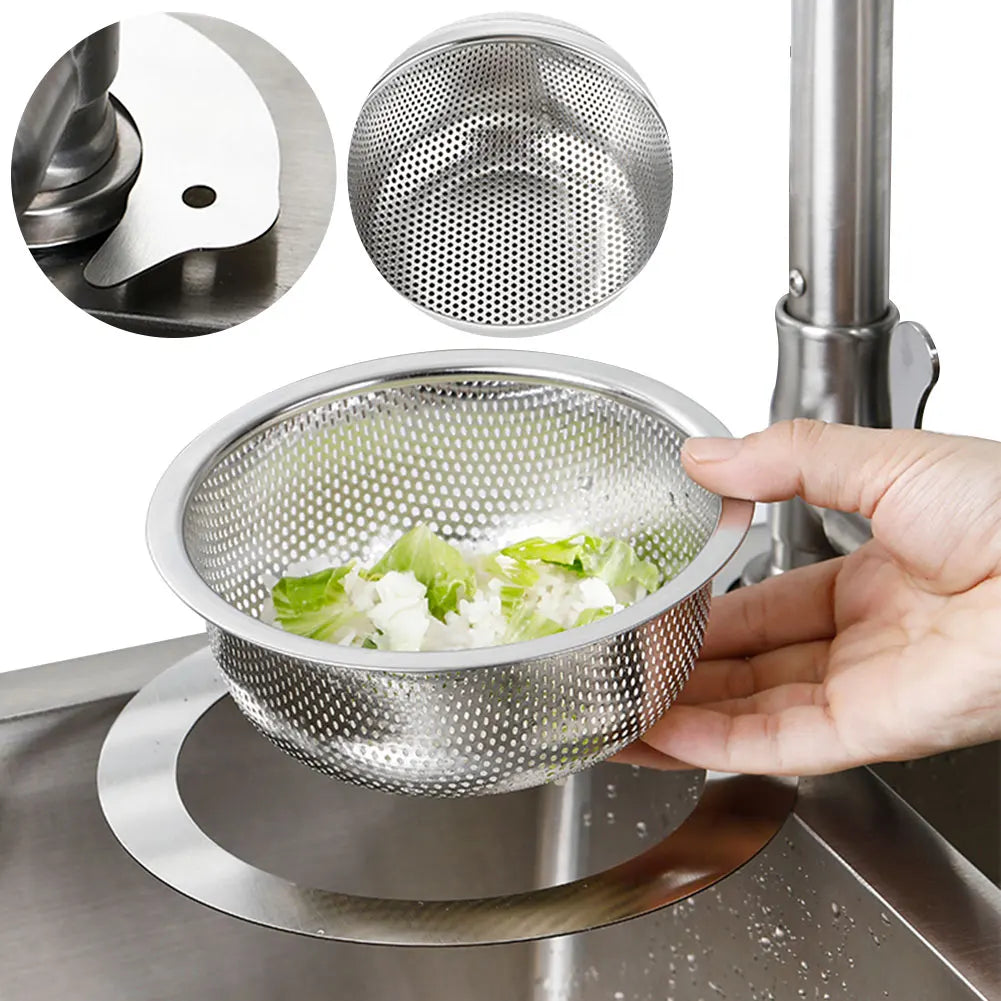 Stainless Steel Colander Drain Basket Dry Wet Separation