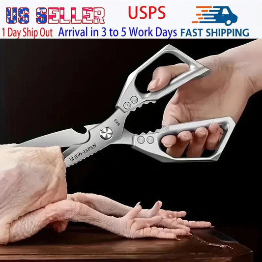 High Concerned IndustrialGrade Kitchen Scissors Stainless Steel Super Sharp Shears