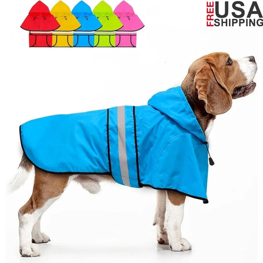 Hooded Waterproof Dog Raincoat for Outdoor Adventures