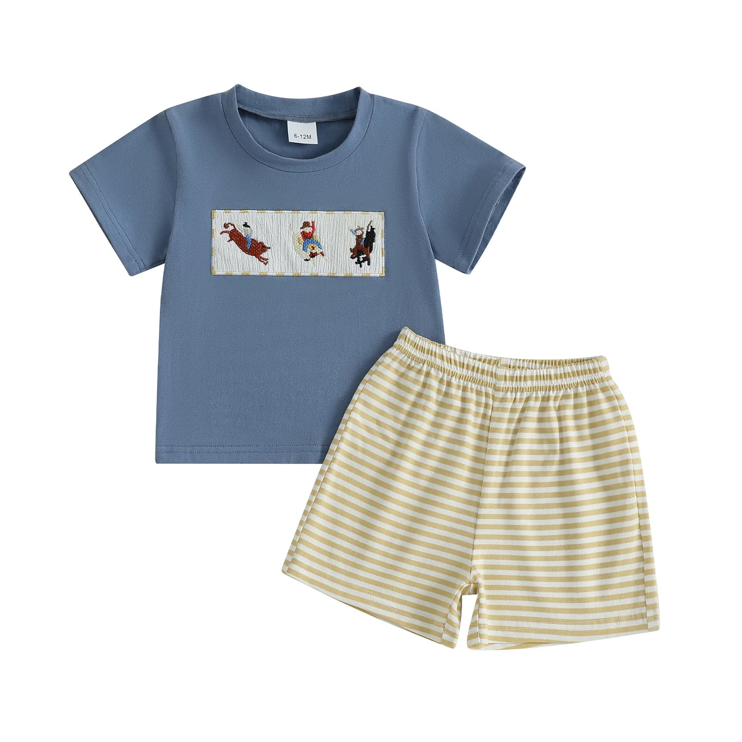 Guangdong Toddler Cowboy Style Shirt And Shorts Set