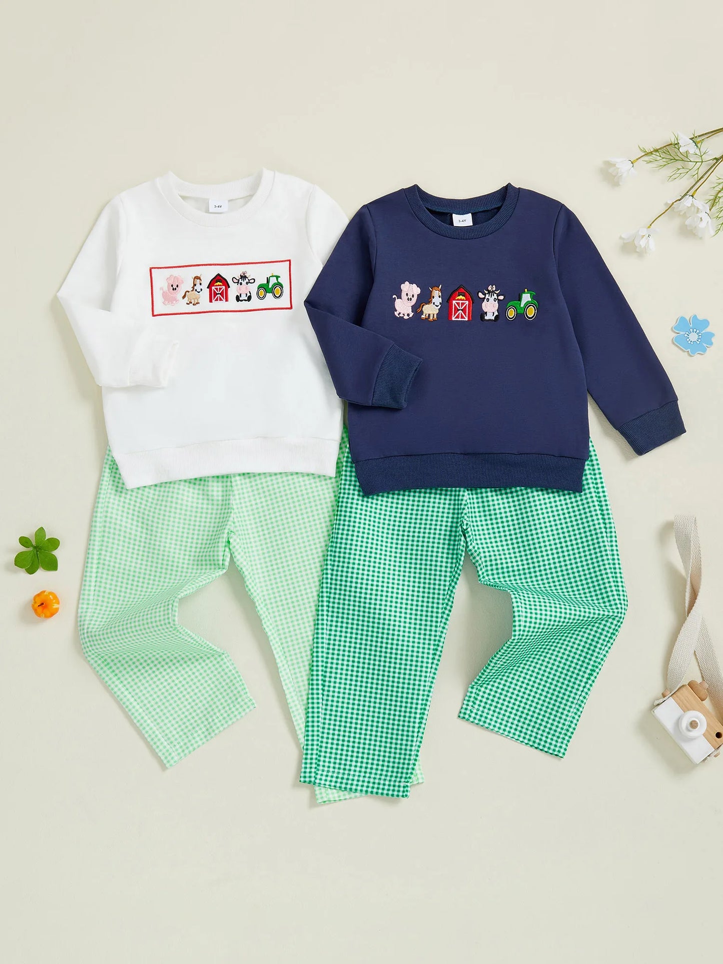 Emmababy Girls Two Piece Outfit Cute Cartoon Hoodie Set