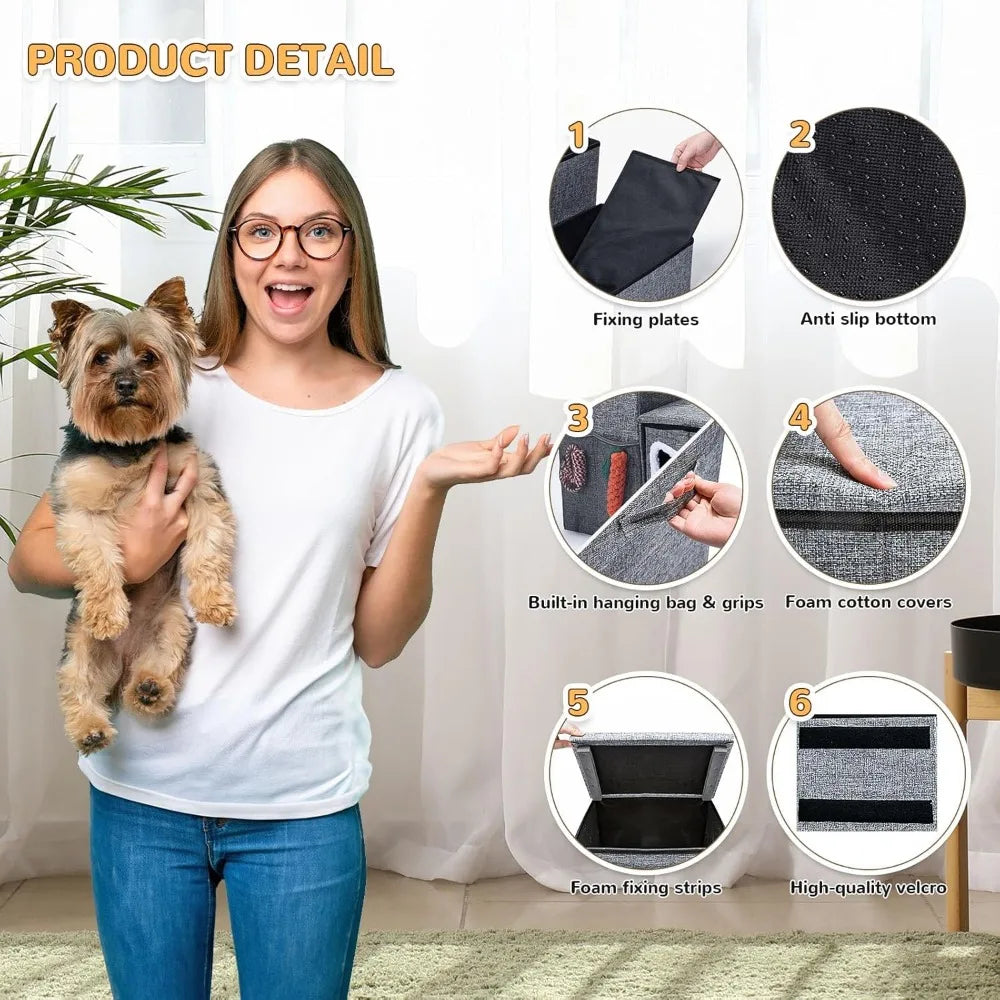 Bilibrara Foldable Dog Stairs Non Slip 3 Step Pet Steps