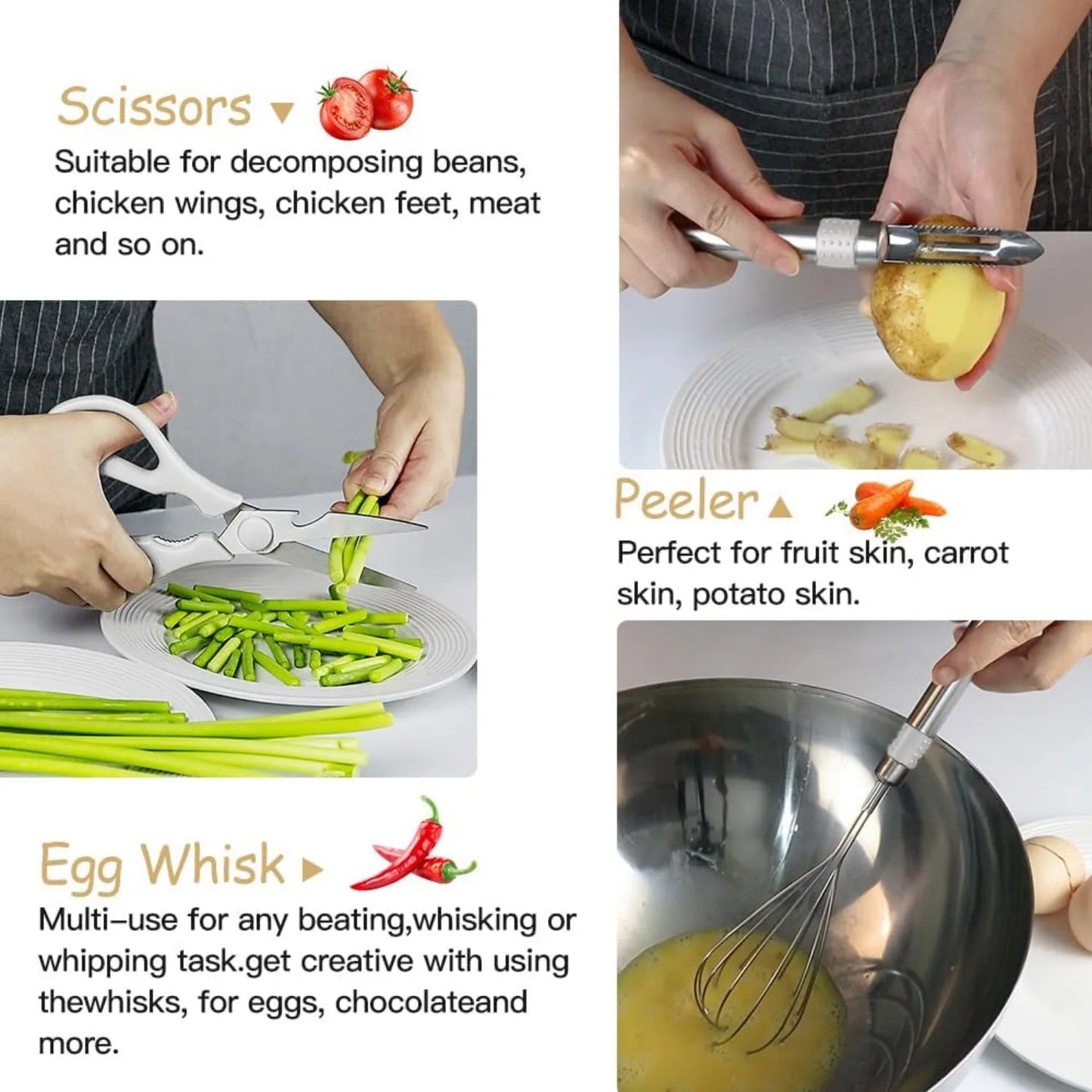 Hignconcerned 33 Piece Nonstick Cookware Utensil Set Silicone And Stainless Steel Spatulas For Cooking