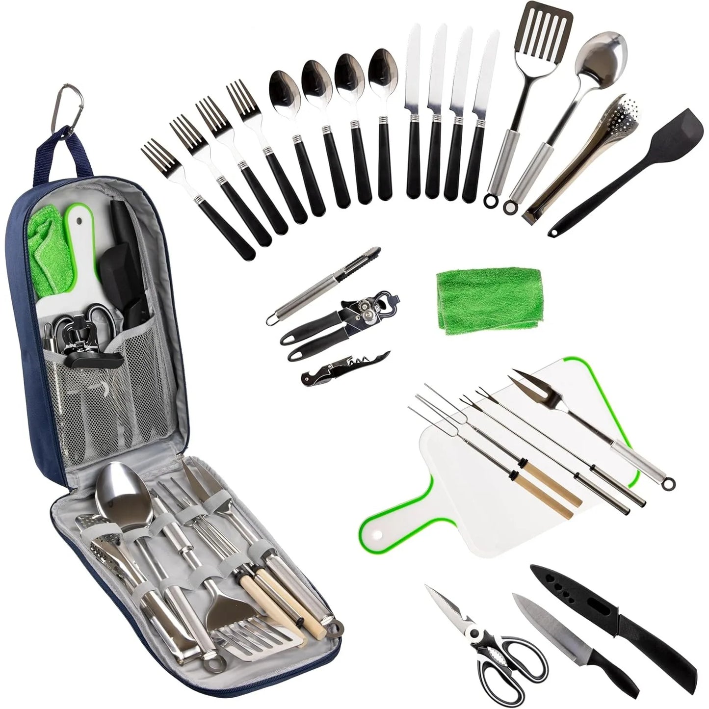 Camp Kitchen Utensil Set For Outdoor Cooking Gear Kit