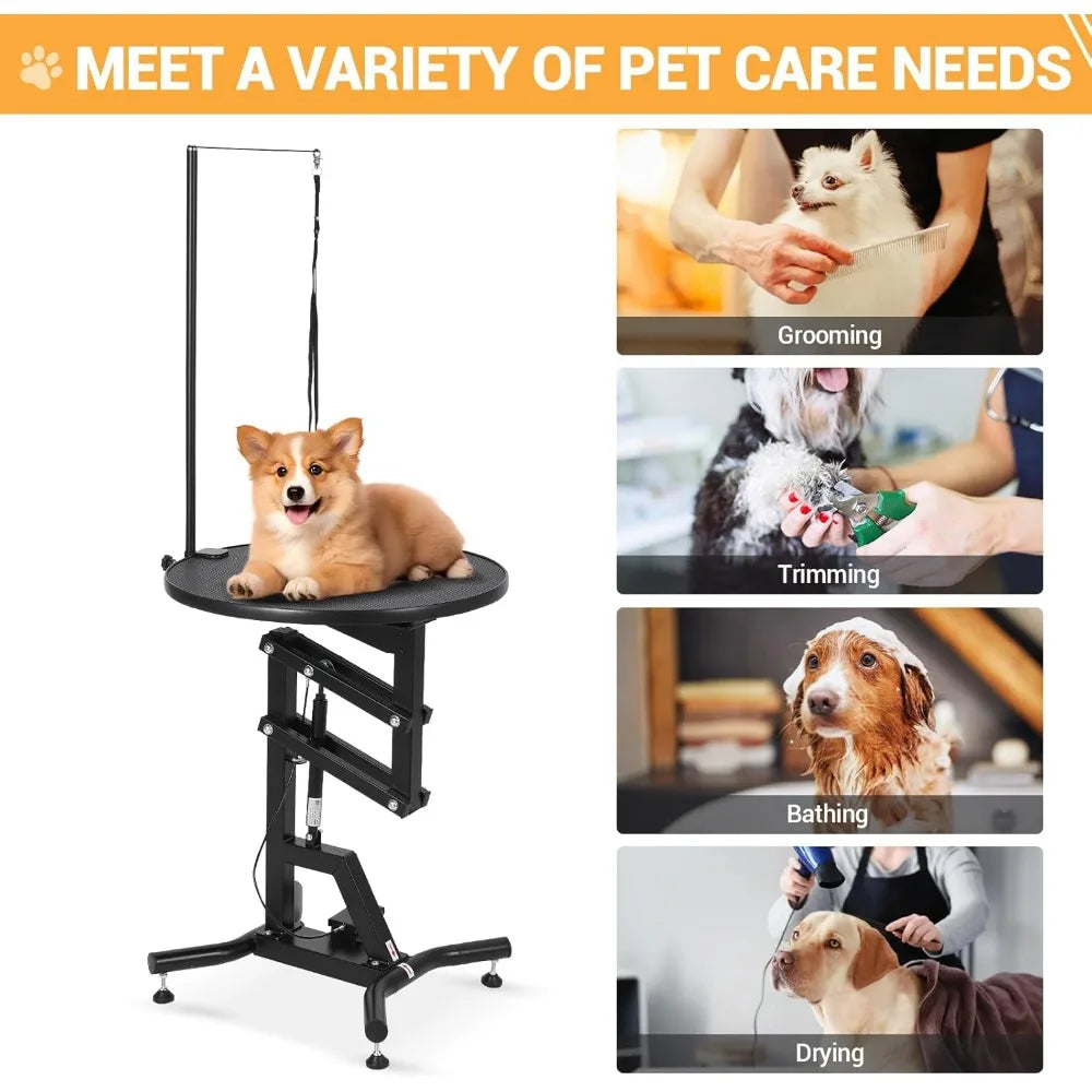 Hydraulic Lift Pet Grooming Table with 360 Degree Rotation