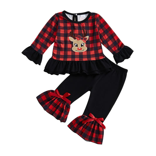 Guangdong Toddler Girl Christmas 2 Piece Outfits Set