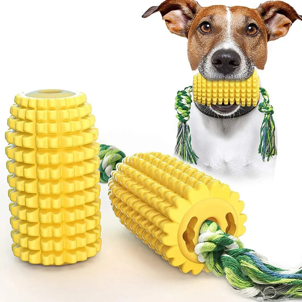 QIZHIKUAJINGH Aggressive Chewers Squeaky Corn Stick Toy